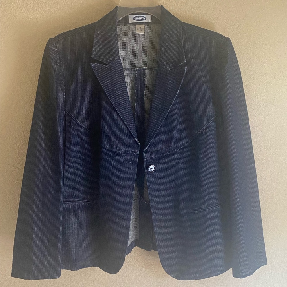 Cute denim pinstripe jacket